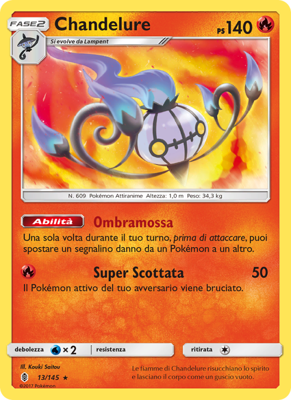 Chandelure 013/169 — Guardians Rising (Italian Pokémon TCG card)