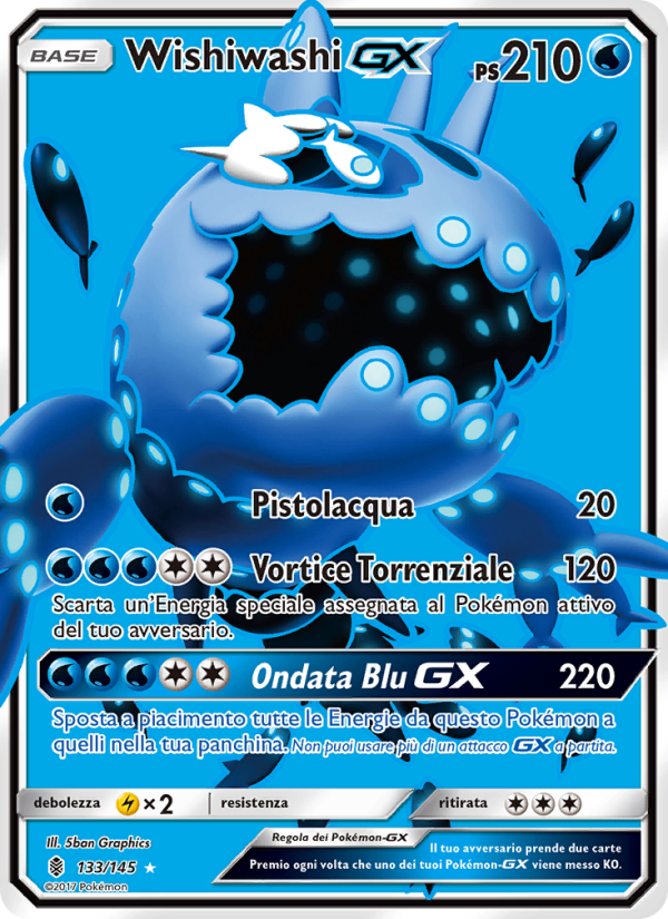 Wishiwashi GX 133/169 — Guardians Rising (Italian Pokémon TCG card)