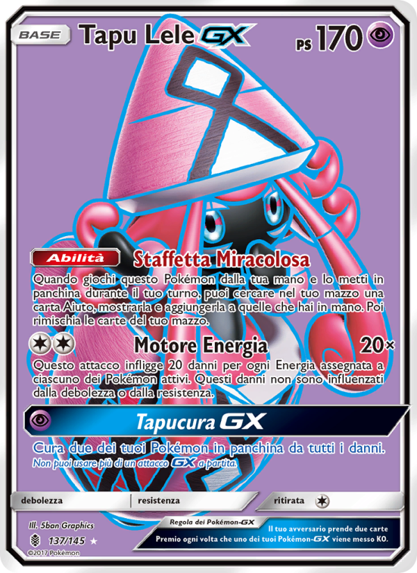 Tapu Lele GX 137/169 — Guardians Rising (Italian Pokémon TCG card)
