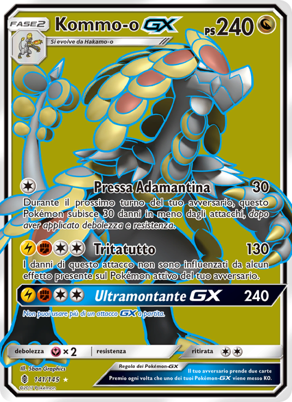 Kommo-o GX 141/169 — Guardians Rising (Italian Pokémon TCG card)
