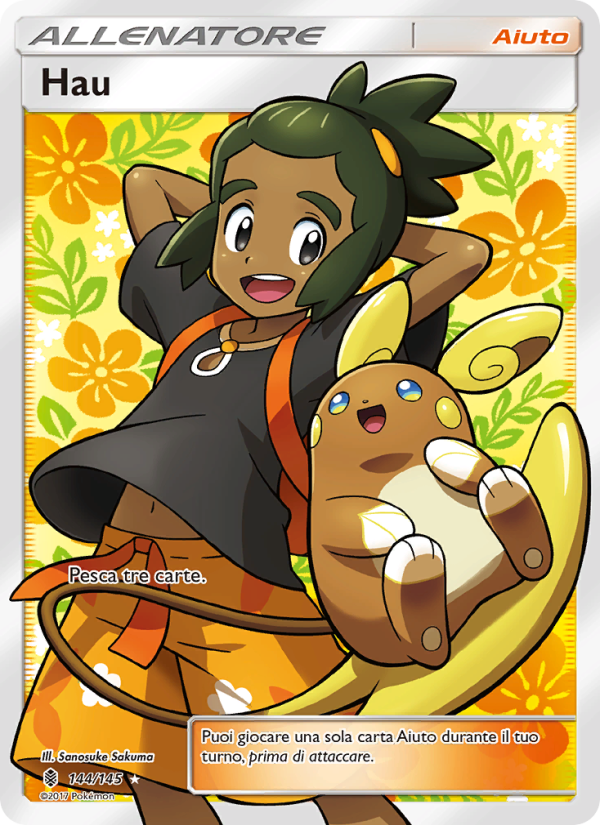 Hau 144/169 — Guardians Rising (Italian Pokémon TCG card)