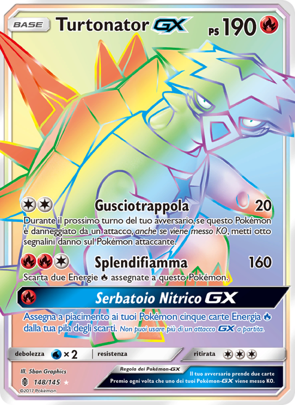 Turtonator GX 148/169 — Guardians Rising (Italian Pokémon TCG card)