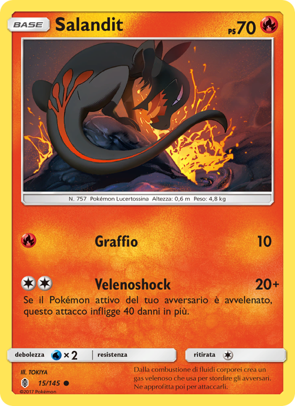 Salandit 015/169 — Guardians Rising (Italian Pokémon TCG card)