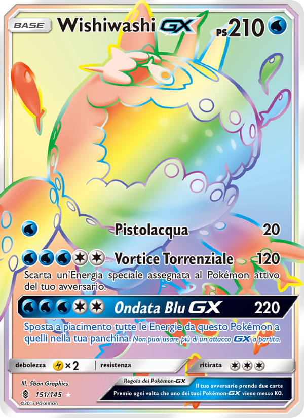Wishiwashi GX 151/169 — Guardians Rising (Italian Pokémon TCG card)