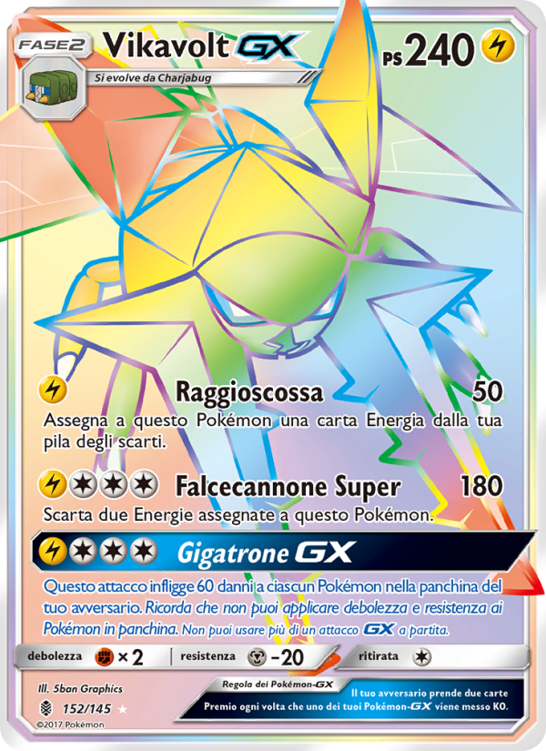Vikavolt GX 152/169 — Guardians Rising (Italian Pokémon TCG card)