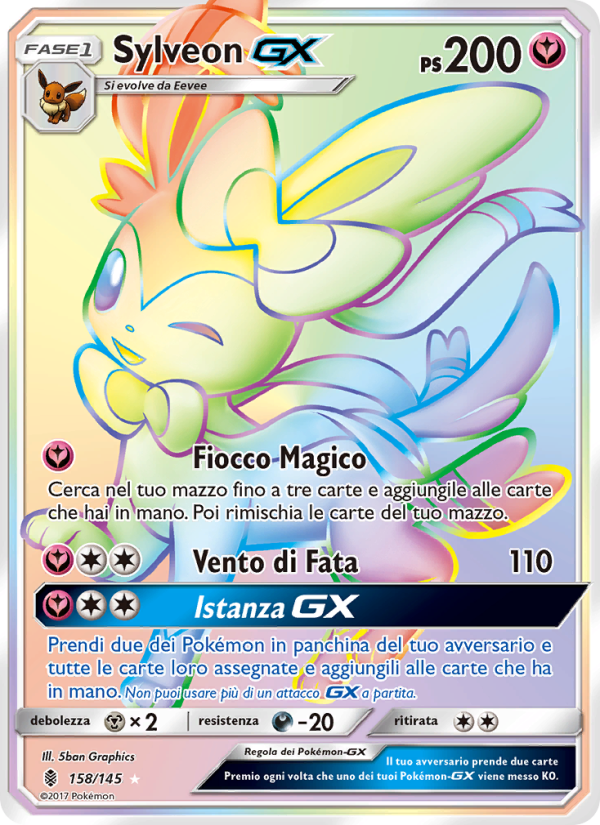 Sylveon GX 158/169 — Guardians Rising (Italian Pokémon TCG card)