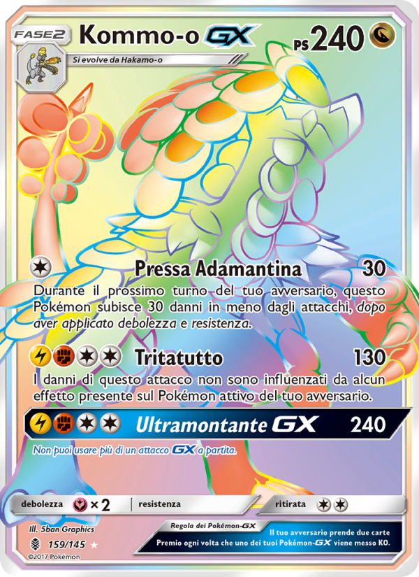 Kommo-o GX 159/169 — Guardians Rising (Italian Pokémon TCG card)