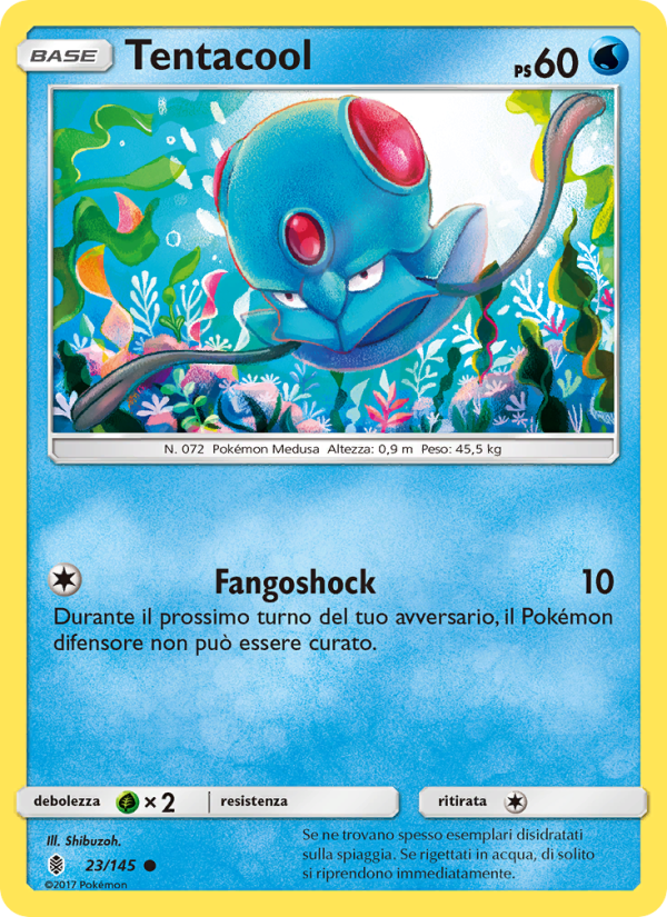 Tentacool 023/169 — Guardians Rising (Italian Pokémon TCG card)