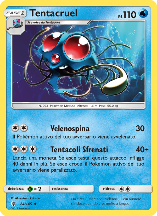 Tentacruel 024/169 — Guardians Rising (Italian Pokémon TCG card)