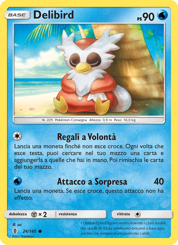 Delibird 026/169 — Guardians Rising (Italian Pokémon TCG card)