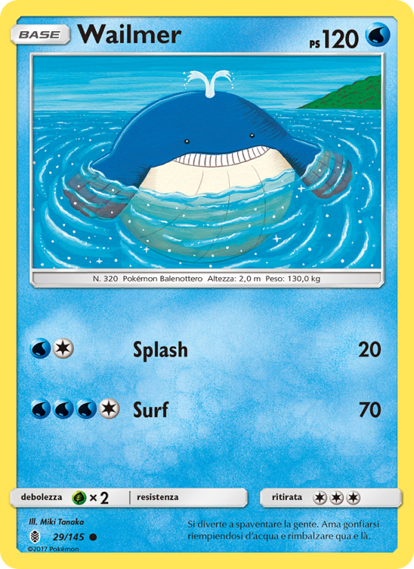 Wailmer 029/169 — Guardians Rising (Italian Pokémon TCG card)