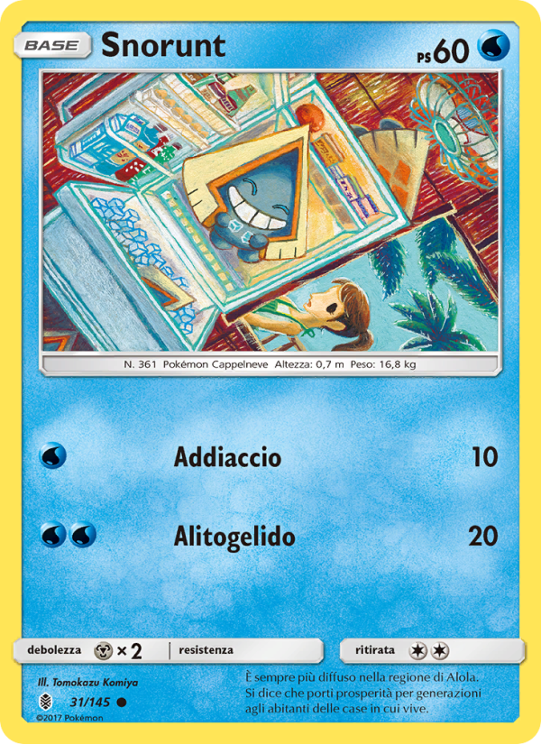Snorunt 031/169 — Guardians Rising (Italian Pokémon TCG card)