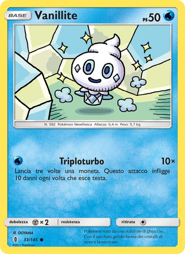 Vanillite 033/169 — Guardians Rising (Italian Pokémon TCG card)