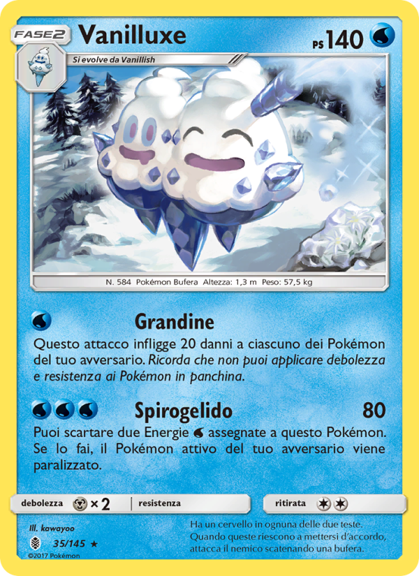 Vanilluxe 035/169 — Guardians Rising (Italian Pokémon TCG card)