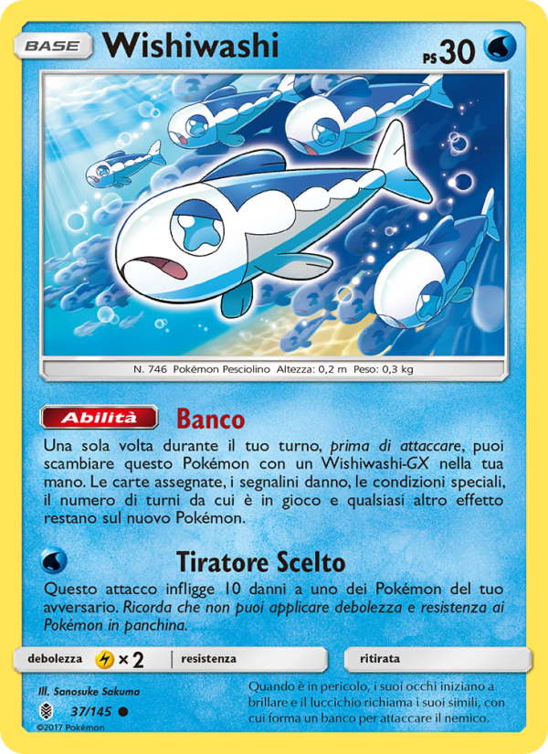 Wishiwashi 037/169 — Guardians Rising (Italian Pokémon TCG card)