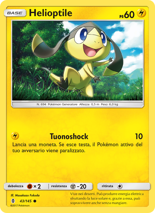 Helioptile 043/169 — Guardians Rising (Italian Pokémon TCG card)