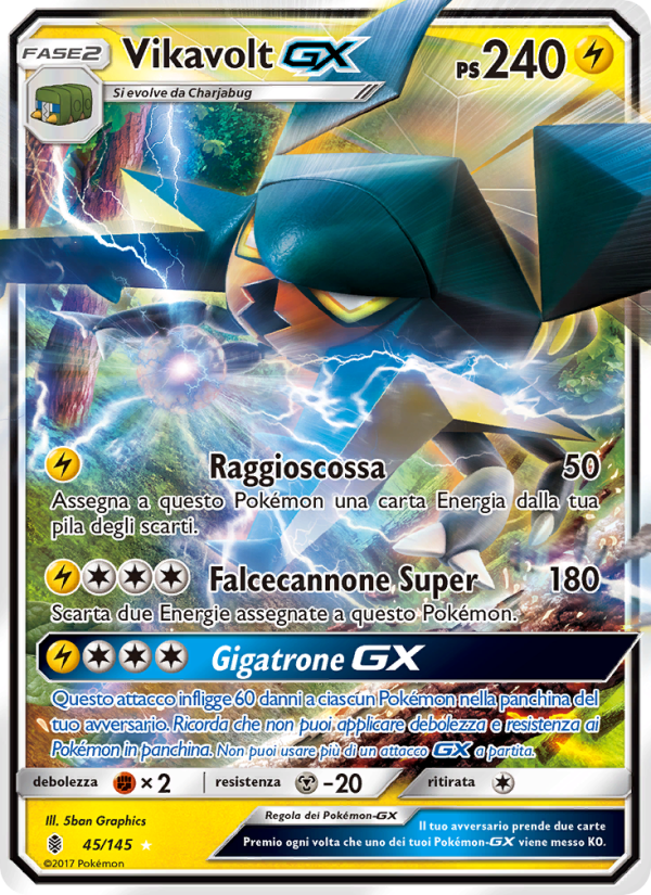 Vikavolt GX 045/169 — Guardians Rising (Italian Pokémon TCG card)