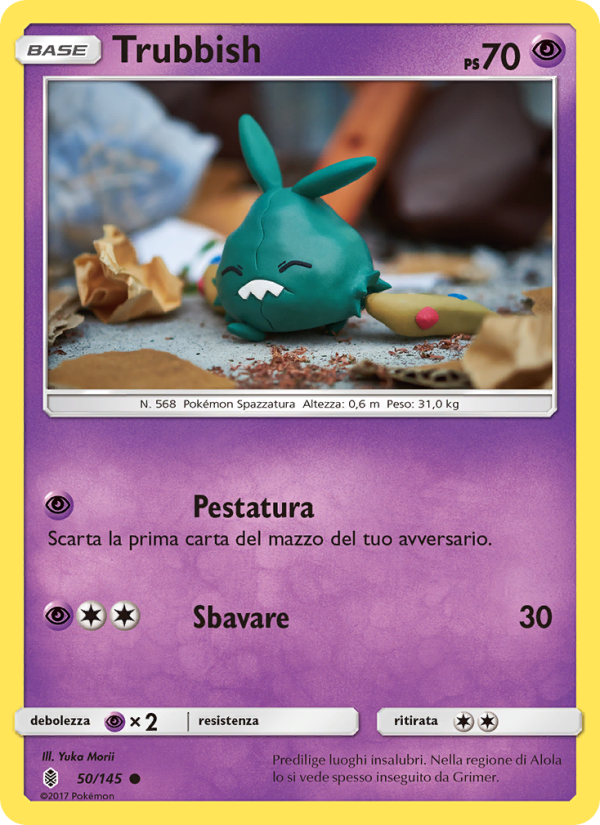 Trubbish 050/169 — Guardians Rising (Italian Pokémon TCG card)