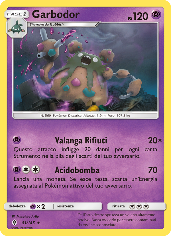 Garbodor 051/169 — Guardians Rising (Italian Pokémon TCG card)