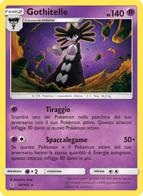 Gothitelle 054/169 — Guardians Rising (Italian Pokémon TCG card)