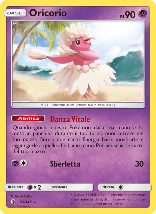 Oricorio 055/169 — Guardians Rising (Italian Pokémon TCG card)