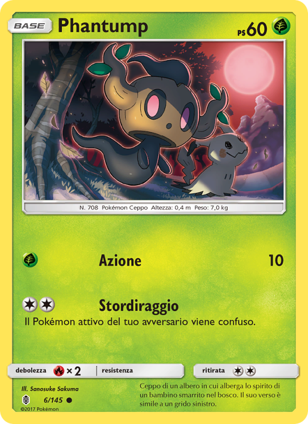 Phantump 006/169 — Guardians Rising (Italian Pokémon TCG card)