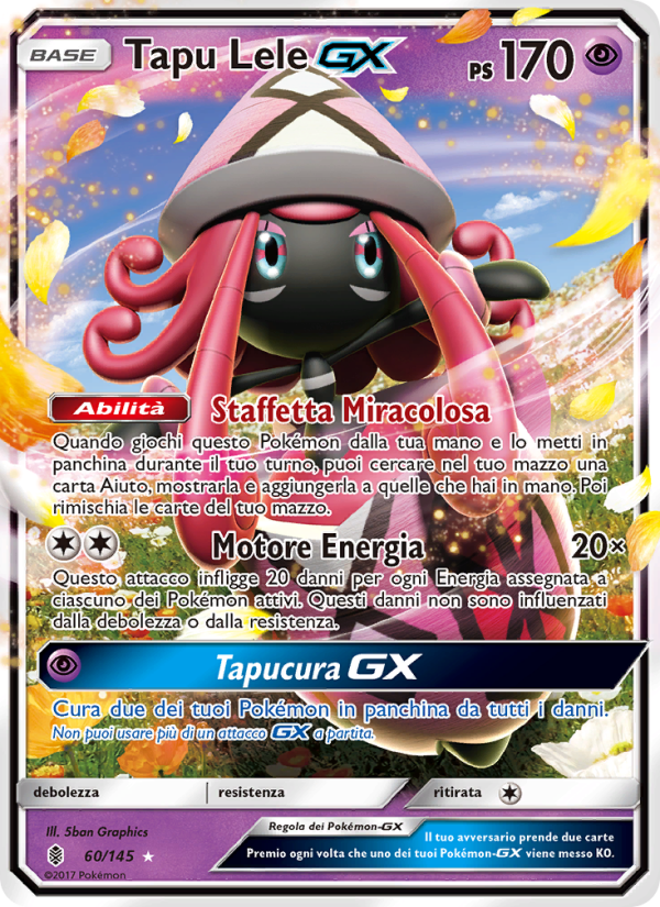 Tapu Lele GX 060/169 — Guardians Rising (Italian Pokémon TCG card)