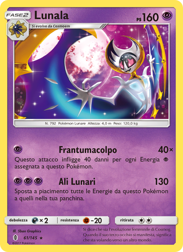 Lunala 061/169 — Guardians Rising (Italian Pokémon TCG card)