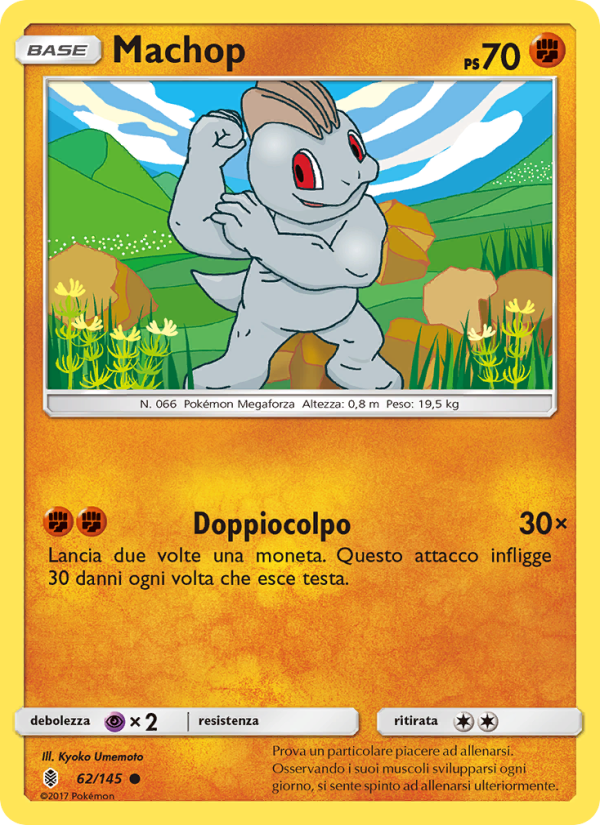 Machop 062/169 — Guardians Rising (Italian Pokémon TCG card)