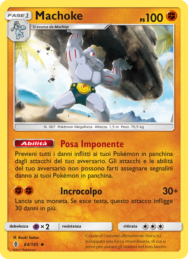 Machoke 064/169 — Guardians Rising (Italian Pokémon TCG card)