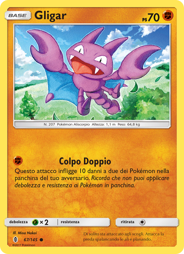 Gligar 067/169 — Guardians Rising (Italian Pokémon TCG card)