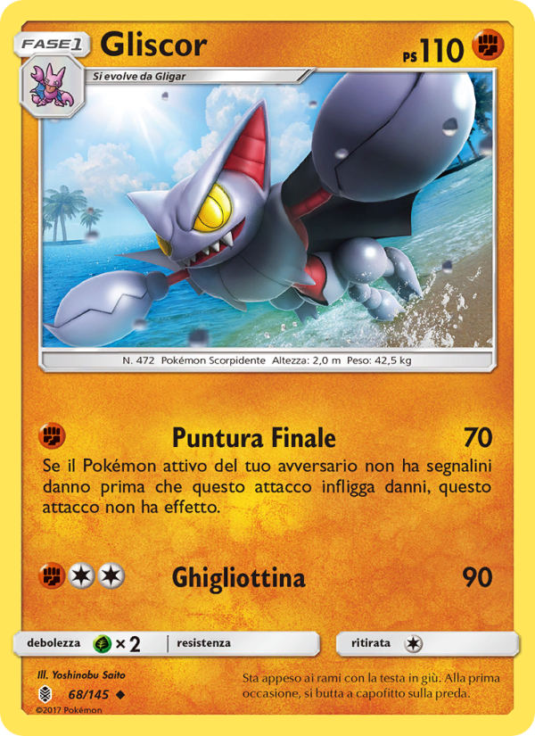Gliscor 068/169 — Guardians Rising (Italian Pokémon TCG card)