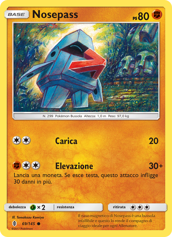 Nosepass 069/169 — Guardians Rising (Italian Pokémon TCG card)