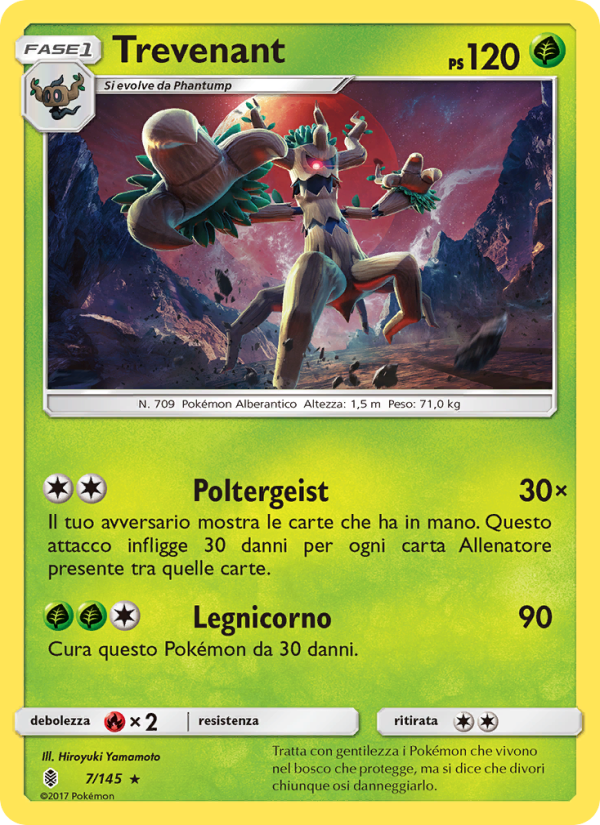 Trevenant 007/169 — Guardians Rising (Italian Pokémon TCG card)