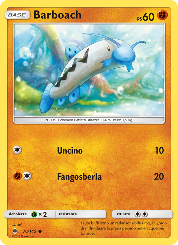 Barboach 070/169 — Guardians Rising (Italian Pokémon TCG card)