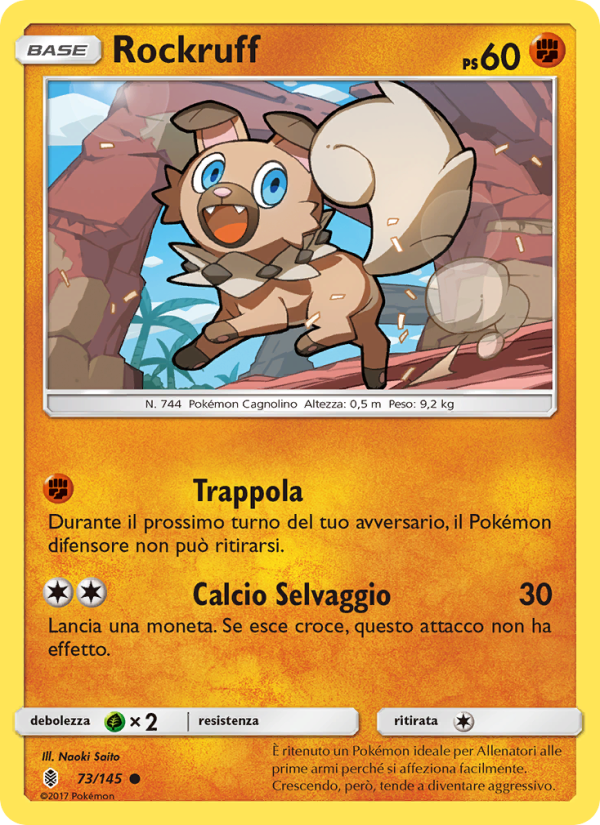 Rockruff 073/169 — Guardians Rising (Italian Pokémon TCG card)