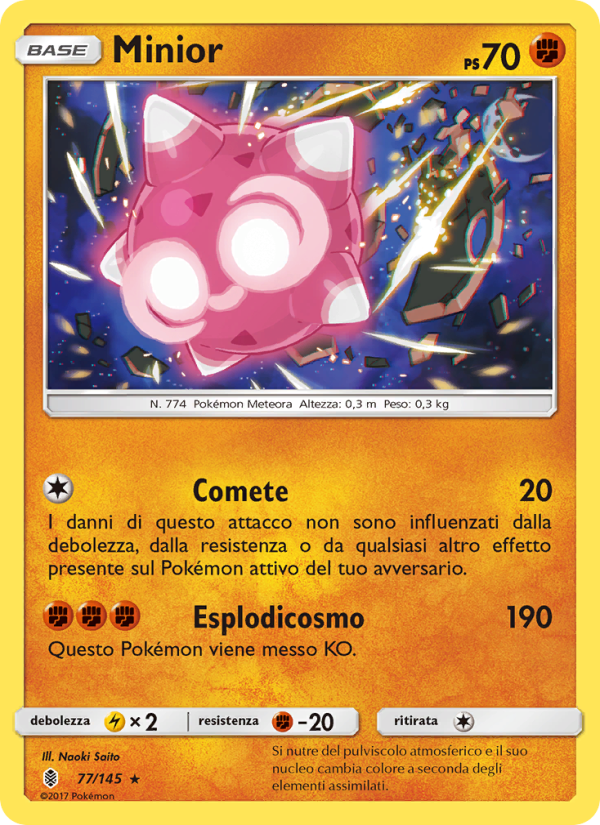 Minior 077/169 — Guardians Rising (Italian Pokémon TCG card)
