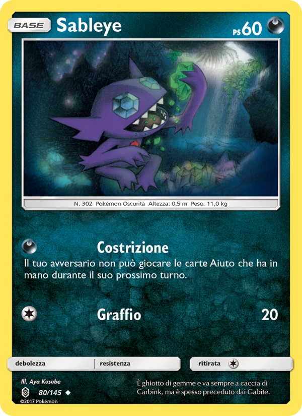 Sableye 080/169 — Guardians Rising (Italian Pokémon TCG card)