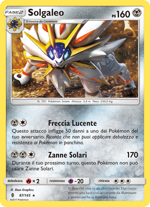 Solgaleo 087/169 — Guardians Rising (Italian Pokémon TCG card)