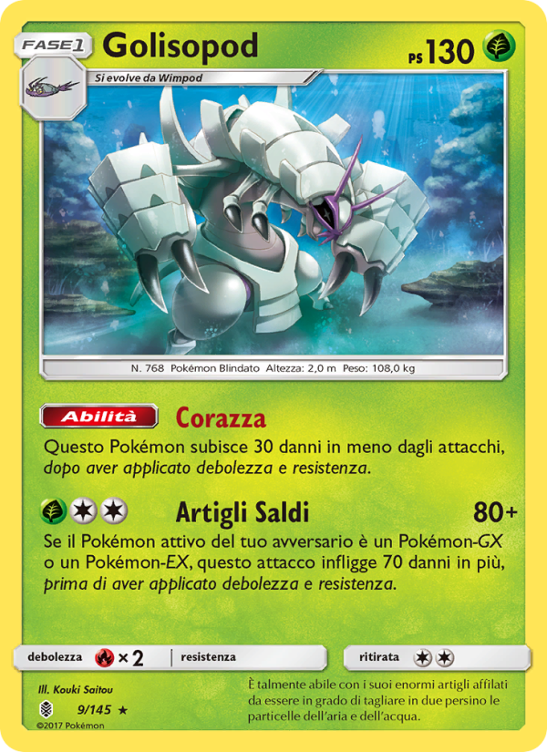 Golisopod 009/169 — Guardians Rising (Italian Pokémon TCG card)