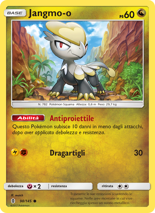 Jangmo-o 098/169 — Guardians Rising (Italian Pokémon TCG card)