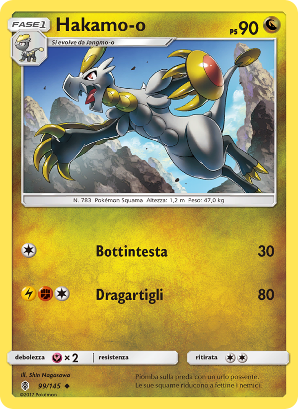 Hakamo-o 099/169 — Guardians Rising (Italian Pokémon TCG card)
