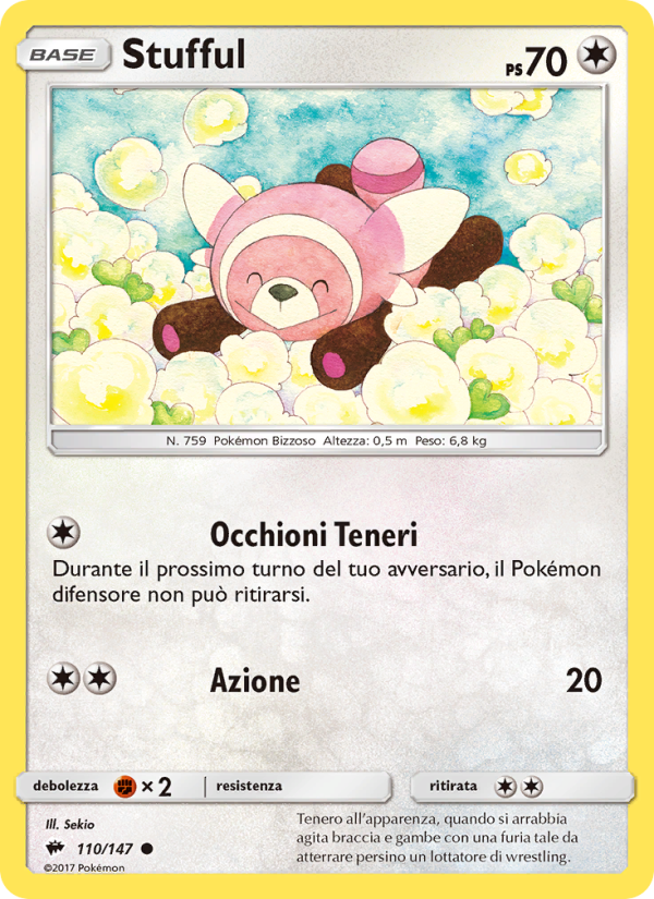 Stufful 110/169 — Burning Shadows (Italian Pokémon TCG card)