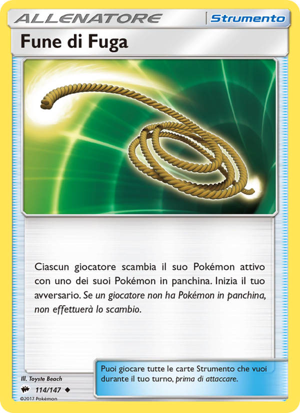 Fune di Fuga 114/169 — Burning Shadows (Italian Pokémon TCG card)