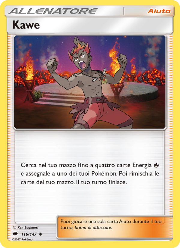 Kawe 116/169 — Burning Shadows (Italian Pokémon TCG card)