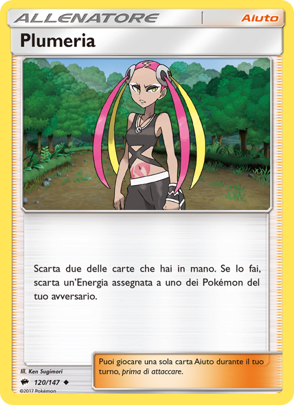 Plumeria 120/169 — Burning Shadows (Italian Pokémon TCG card)