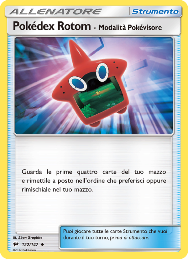 Pokédex Rotom - Modalità Pokévisore 122/169 — Burning Shadows (Italian Pokémon TCG card)