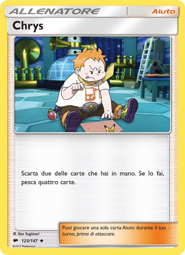 Chrys 123/169 — Burning Shadows (Italian Pokémon TCG card)