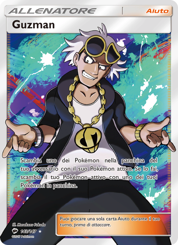 Guzman 143/169 — Burning Shadows (Italian Pokémon TCG card)