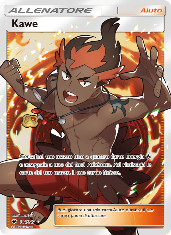 Kawe 144/169 — Burning Shadows (Italian Pokémon TCG card)